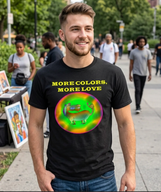 Neon Pferd Herren Premium Bio T-Shirt