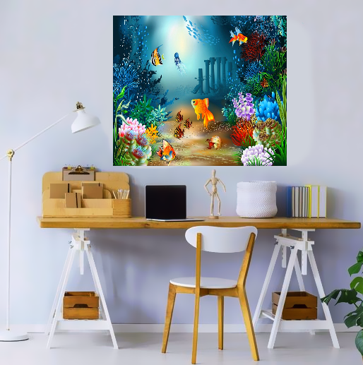 TROPISCHE FISCHE LEINWAND
