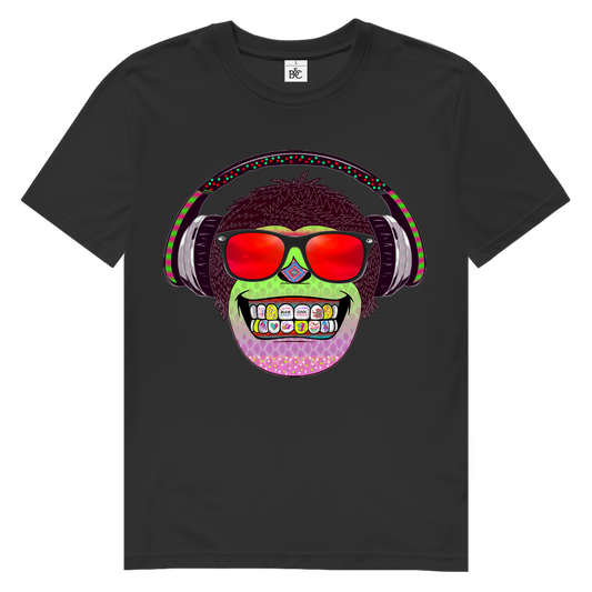 Neon Rave Monkey Herren Premium Bio T-Shirt