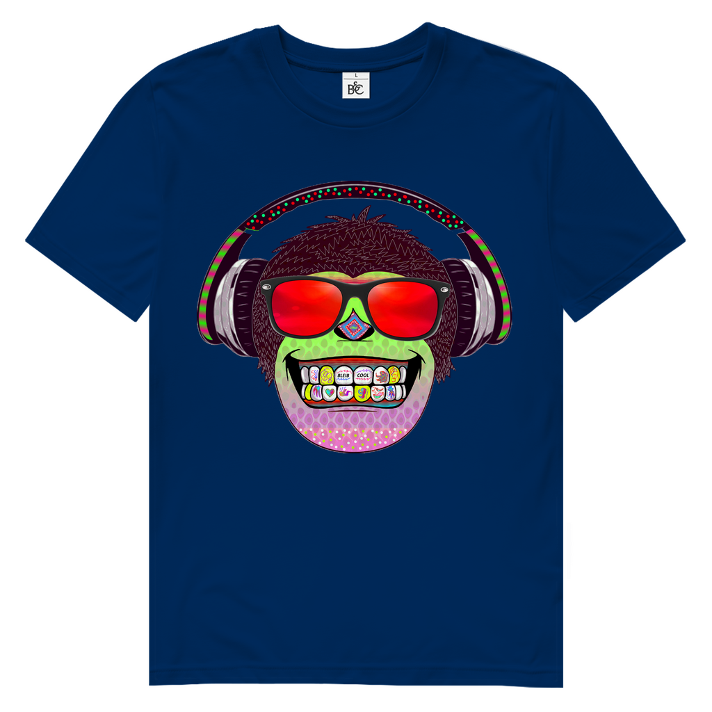 Neon Rave Monkey Herren Premium Bio T-Shirt