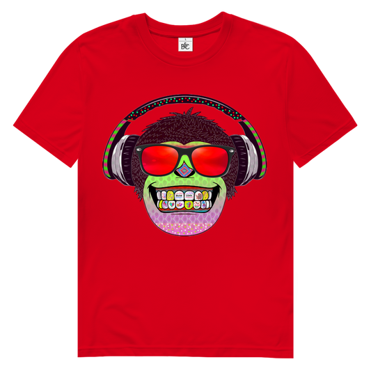 Neon Rave Monkey Herren Premium Bio T-Shirt