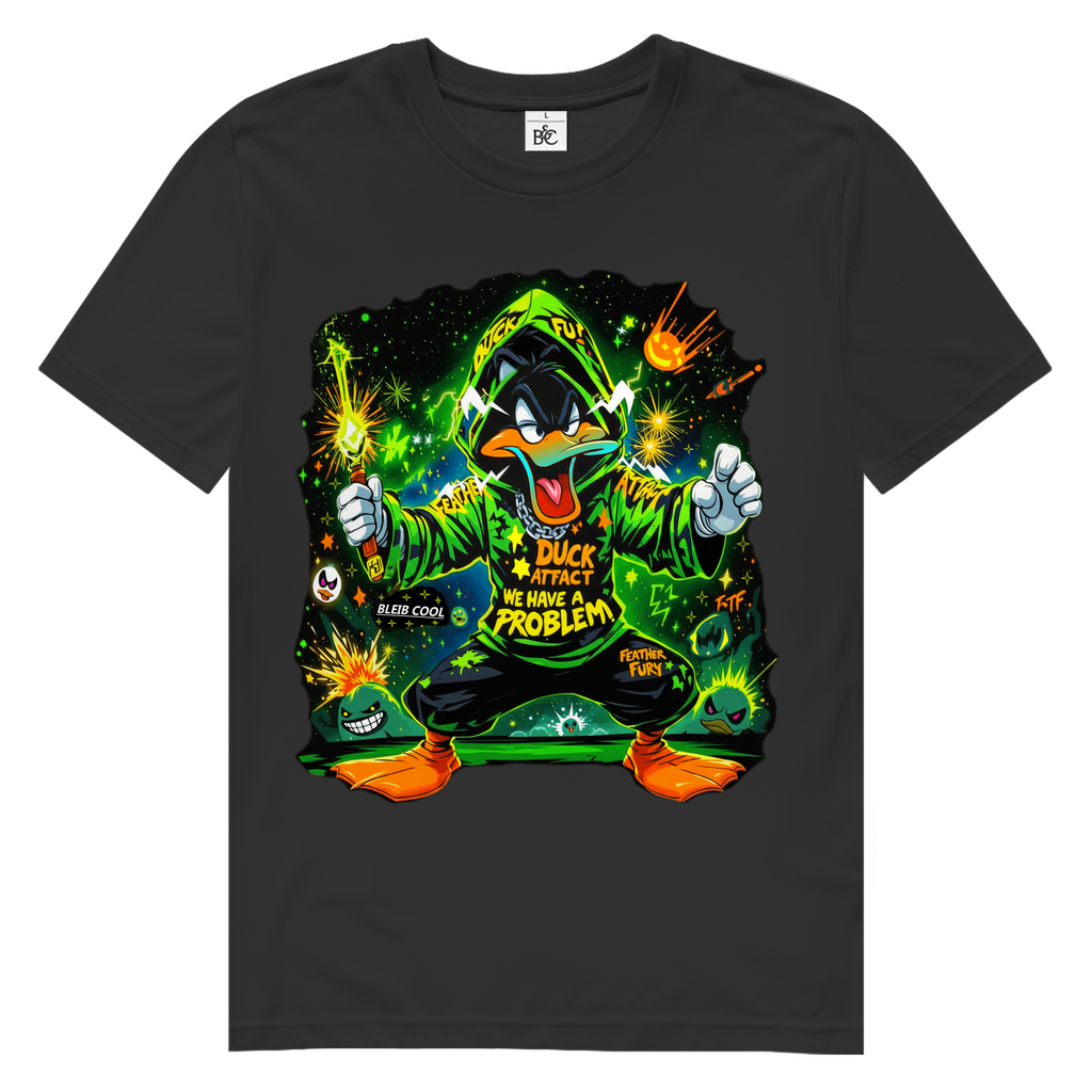 Duck Attack Neon Fury Herren Premium Bio T-Shirt