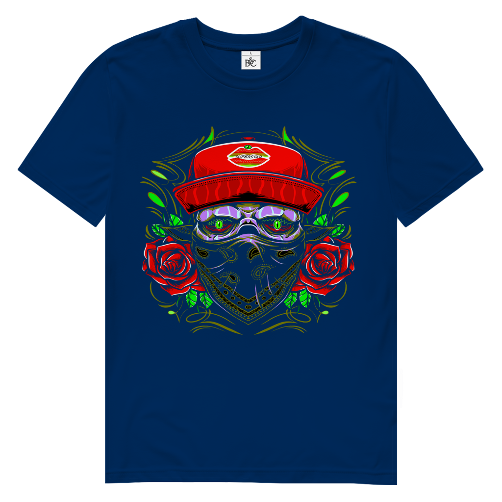 SUPERSTAR ROSE SKULL Herren Premium Bio T-Shirt