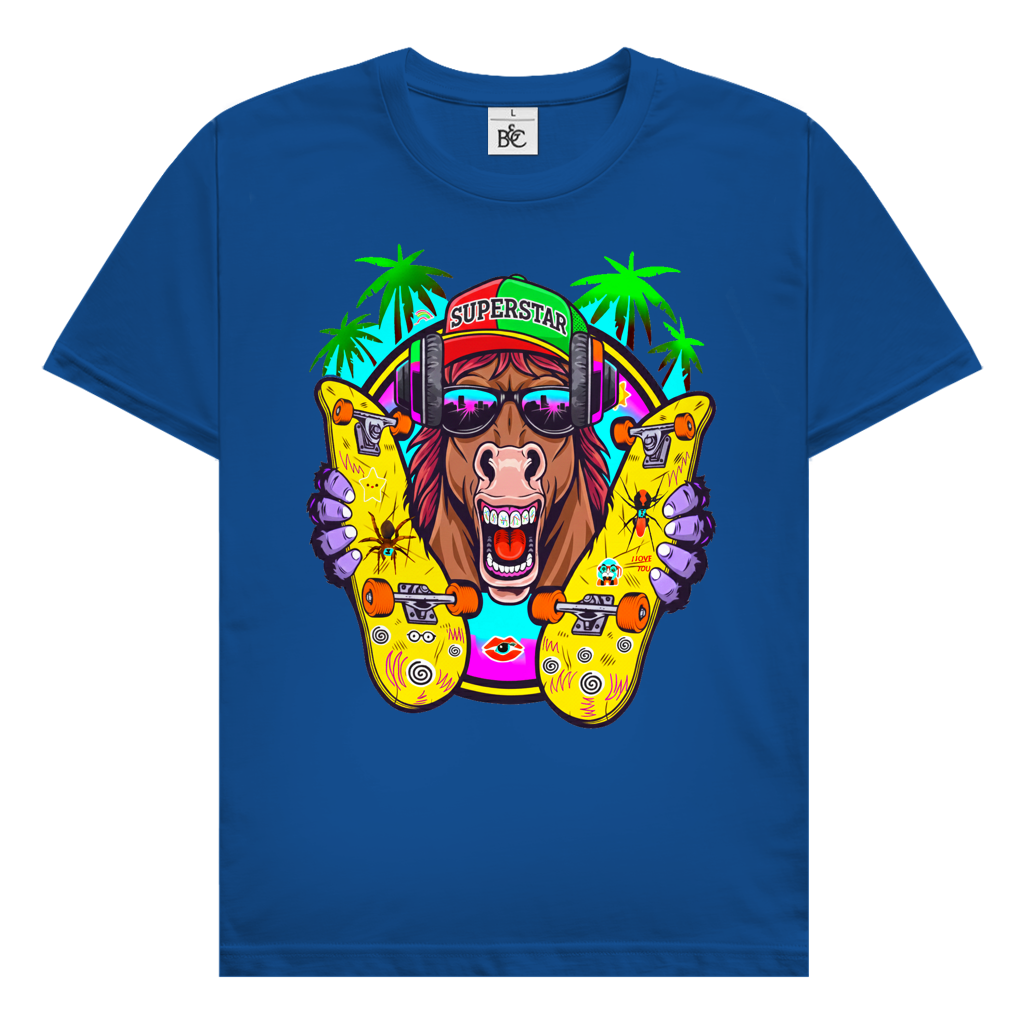 Crazyy Superstar Pony Herren T-Shirt