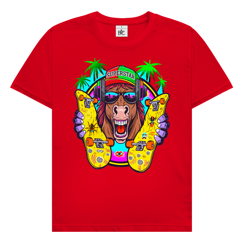 Crazyy Superstar Pony Herren T-Shirt