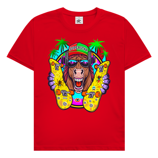 Crazyy Superstar Pony Herren T-Shirt