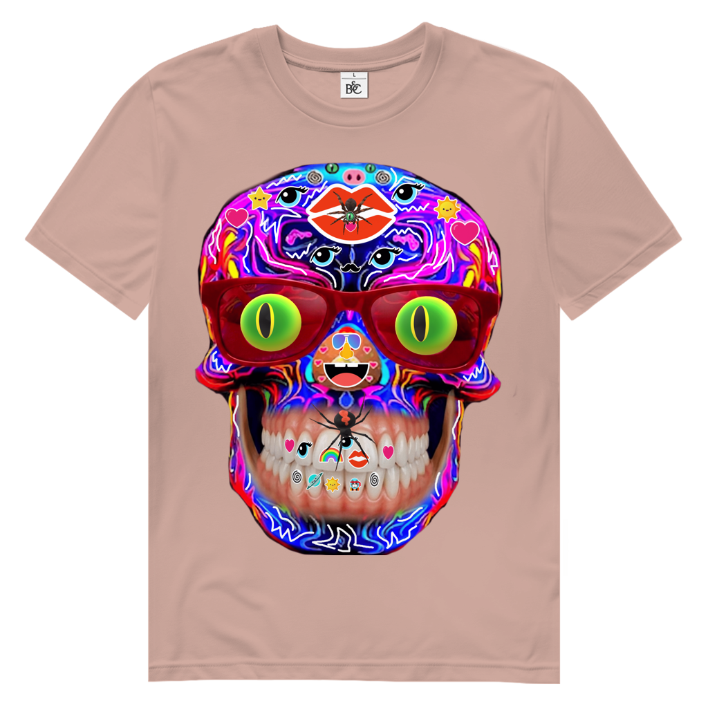 Psychedelic Skull Herren Premium Bio Tshirt
