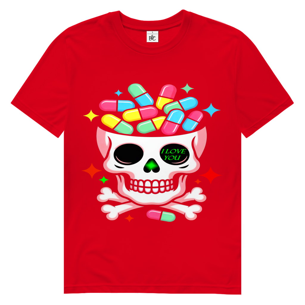 Toxic Love Skull  Herren Premium Tshirt