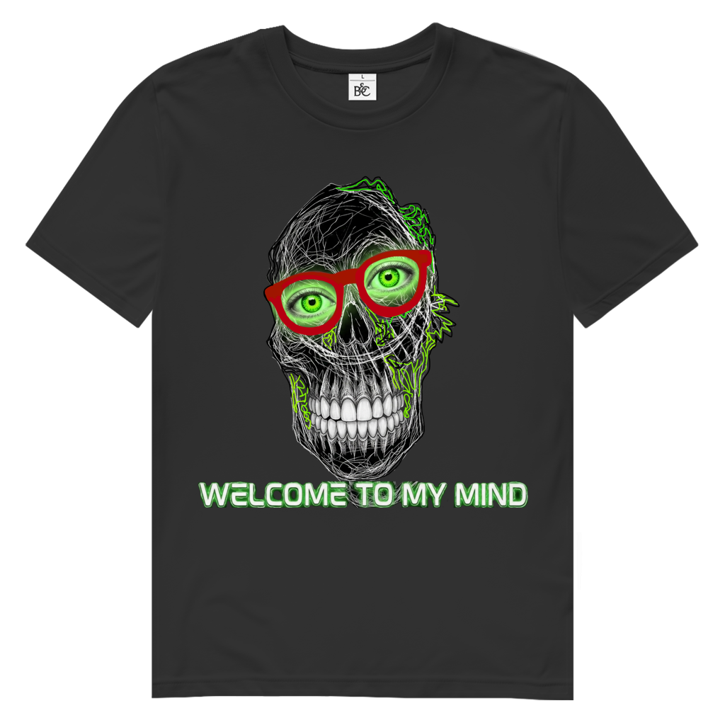 NEON GRÜN SKULL Herren Premium Bio T-Shirt WELCOME
