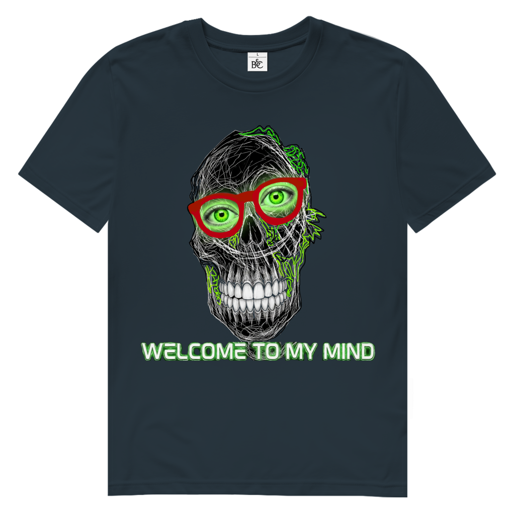 NEON GRÜN SKULL Herren Premium Bio T-Shirt WELCOME