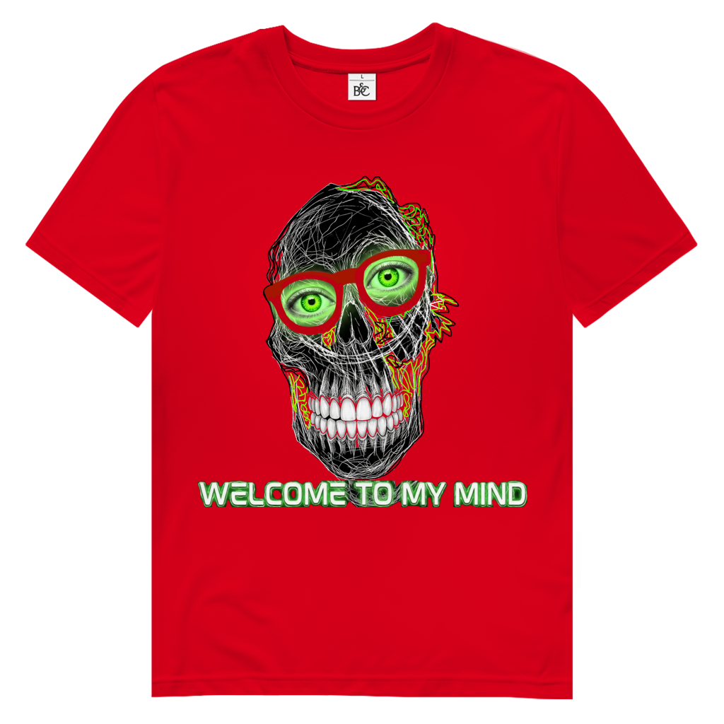 NEON GRÜN SKULL Herren Premium Bio T-Shirt WELCOME