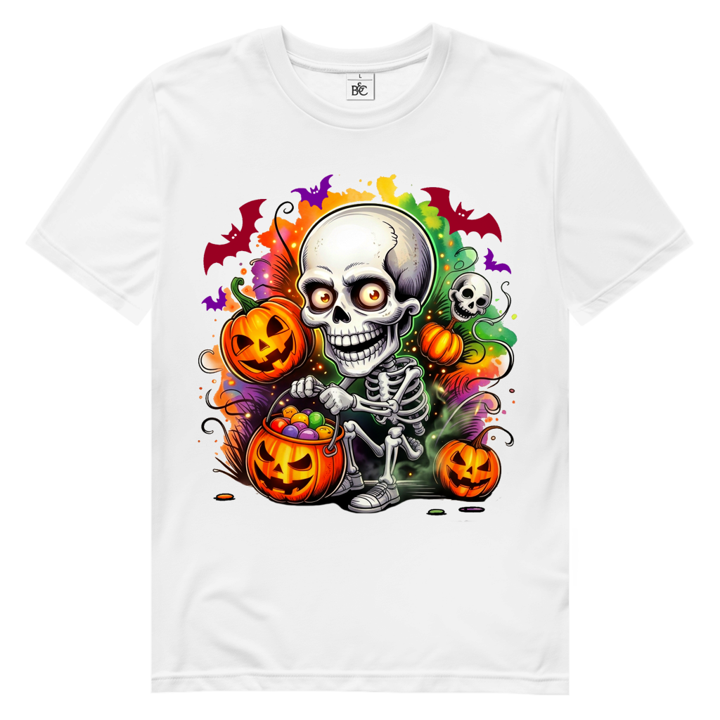 Color Explosion Skull Herren Premium Bio T-Shirt