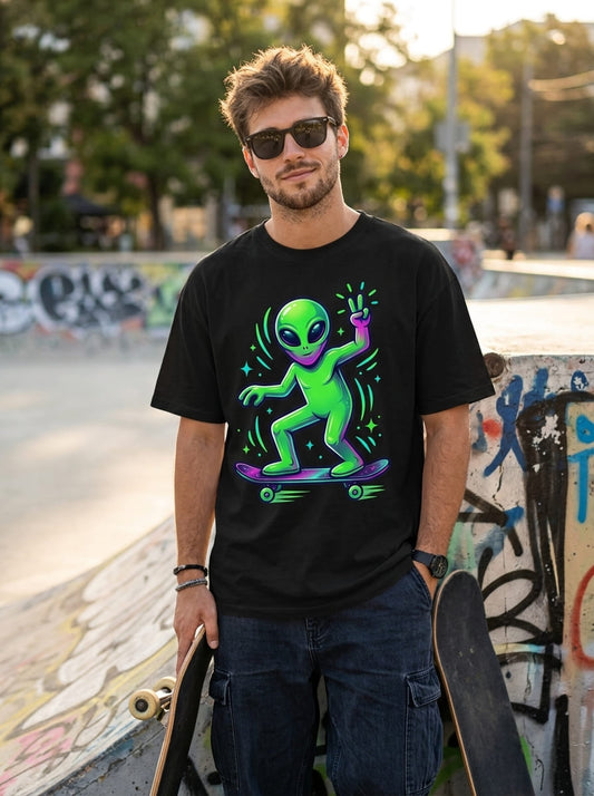 Alien On Board Herren Premium Bio T-Shirt