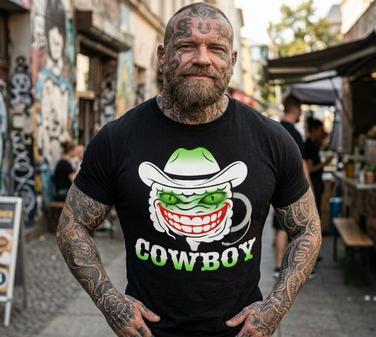Herren Premium Bio T-Shirt COWBOY DESIGN