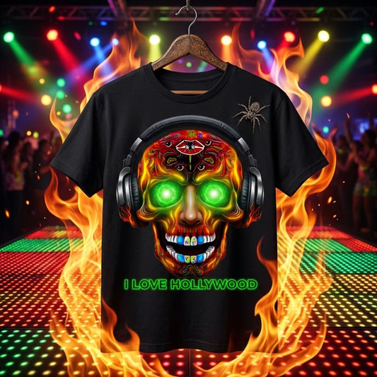 HOLLYWOOD SKULL Herren Premium Bio T-Shirt