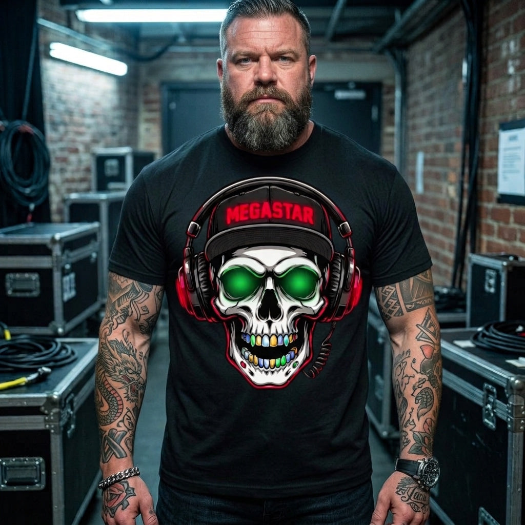 Herren Premium Bio T-Shirt MEGASTAR SKULL