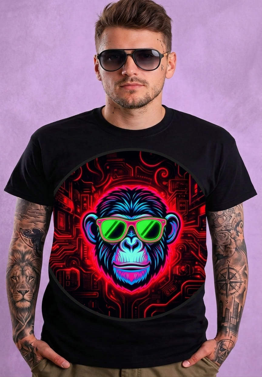 NEON MONKEY Herren Premium Bio T-Shirt