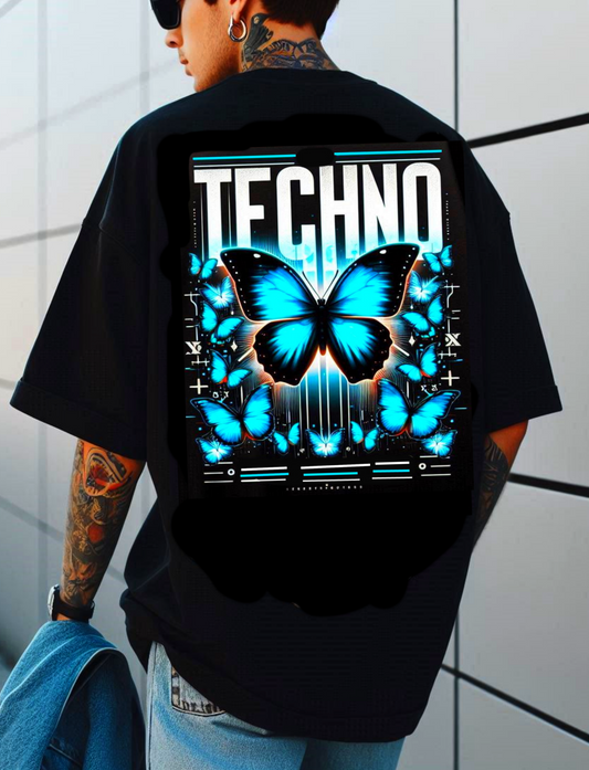 Techno Butterfly Premium Organic Oversize Tshirt
