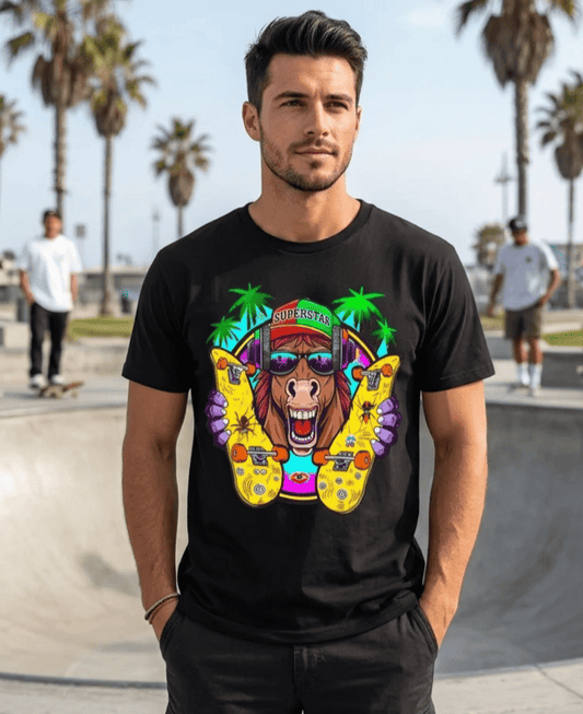 Crazyy Superstar Pony Herren T-Shirt