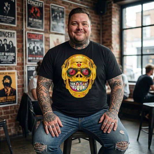 Golden Skull Ape Herren Premium Bio T-Shirt